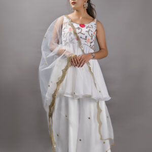 Pure Georgette Garara Suit with Gota Work