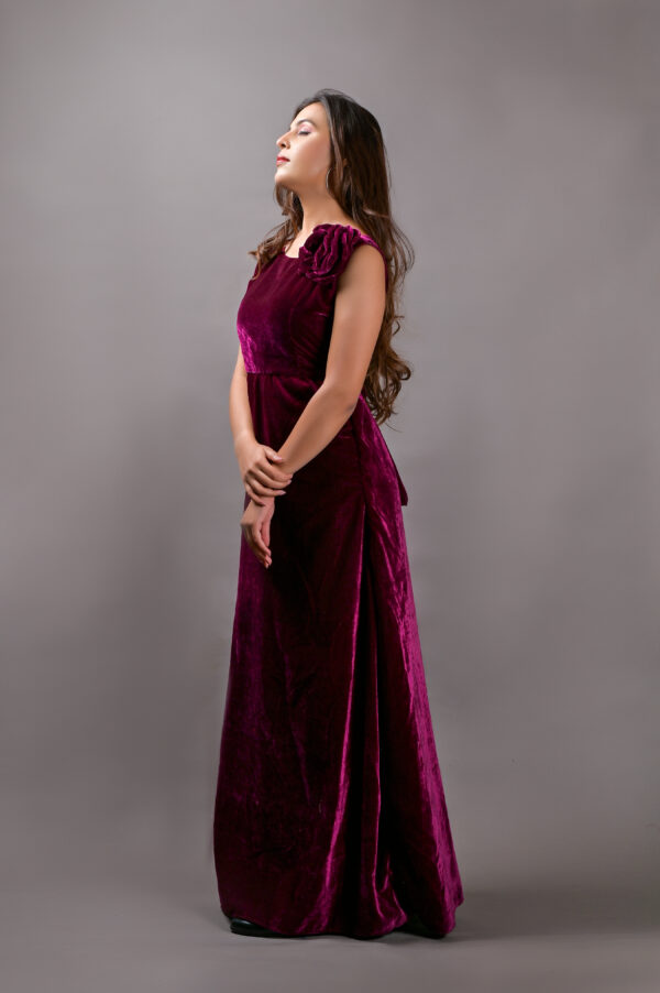 Classic Wine Evening Gown