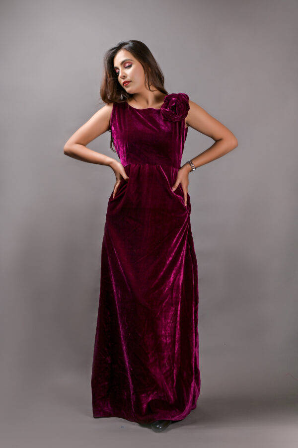 Classic Wine Evening Gown