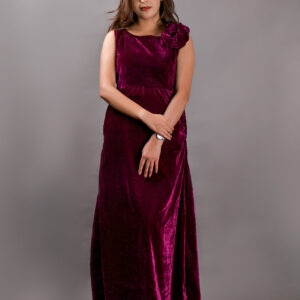 Classic Wine Evening Gown