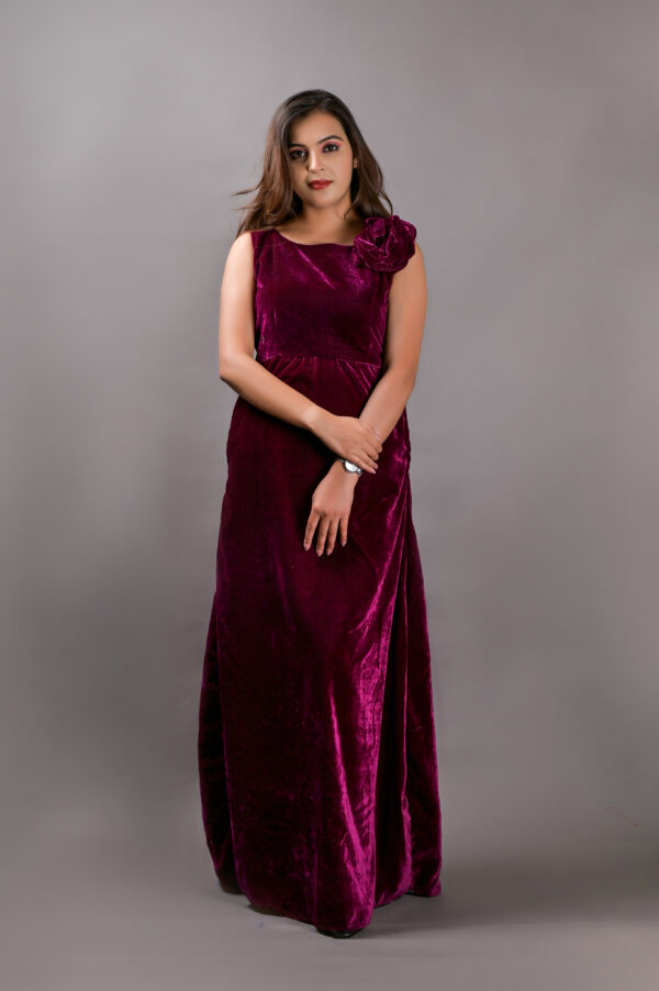 Classic Wine Evening Gown