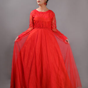 Dazzling Red Princes Gown