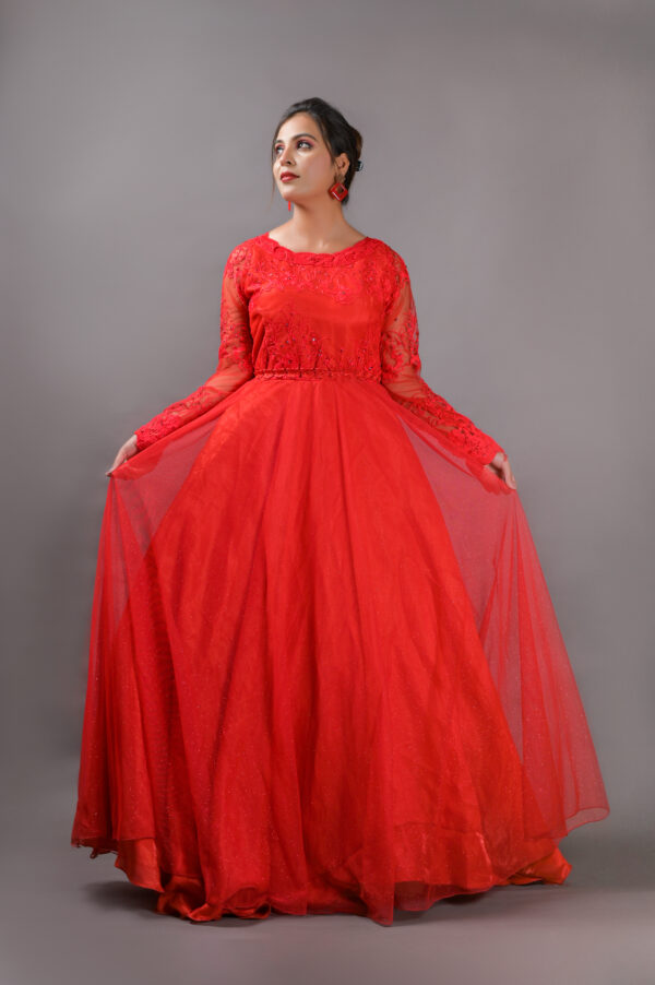 Dazzling Red Princes Gown