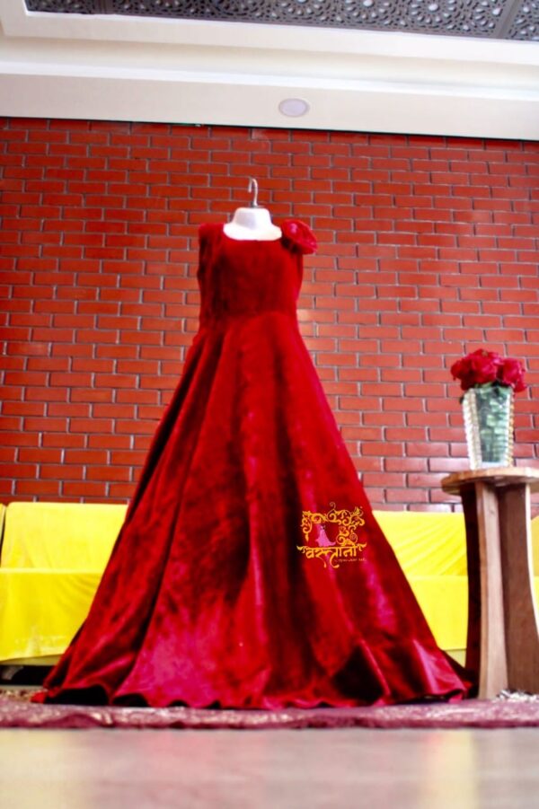 Dazzling Red Princess Gown