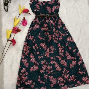 A beautiful western causal wear dress comes with floral print