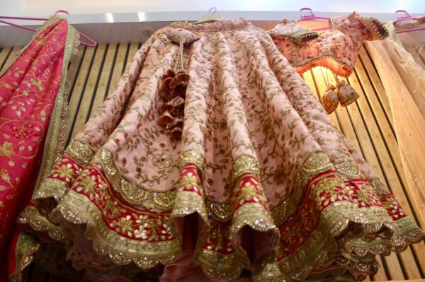 Classy peach Royal Bridal lehenga